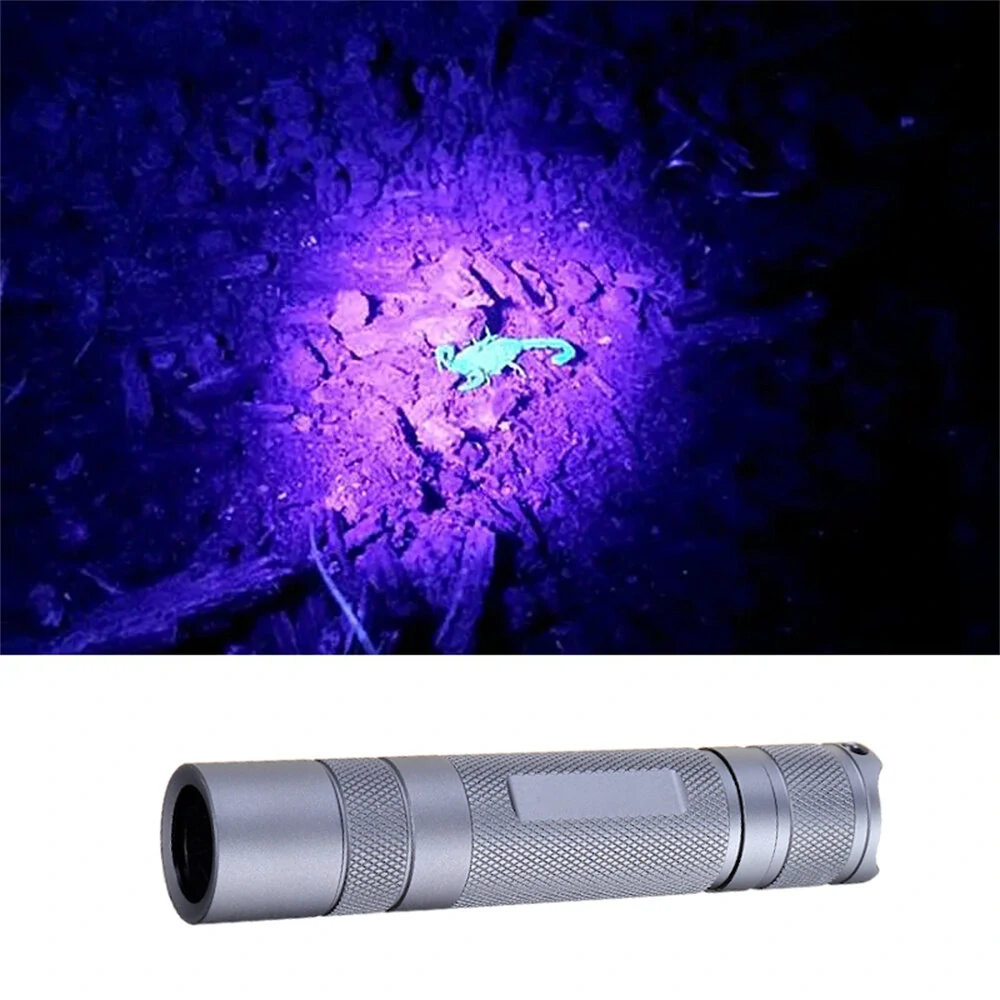 SEEKNITE ST02 365nm UV Flashlight Ultraviolet Light Black Light S2 S2+ Fluorescence Indicator Light Blacklight Banknote Validation Pen Torch 18650 Flashlight