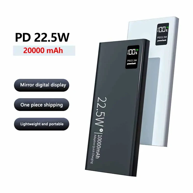 Bakeey 22.5W 20000mAh / 10000mAh Power Bank External Battery Power Supply with 2 Inputs & 3 Outputs Fast Charging for iPhone 15 14 13 for Huawei Mate60 Pro for Samsung Galaxy Z Flip4 for Xiaomi 13pro