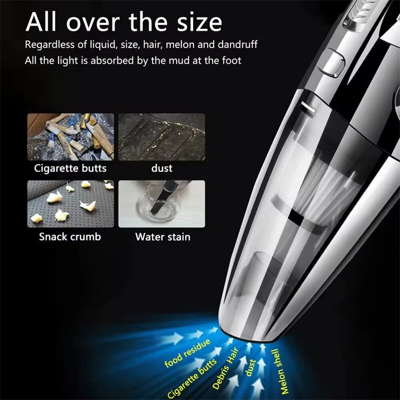 Tevorex Portable Handheld Vacuum 15Kpa Cordless Vacuum Cleaner Rechargeable Lightweight Wet Dry Vacuum for Home Pet Hair Car Cleaning