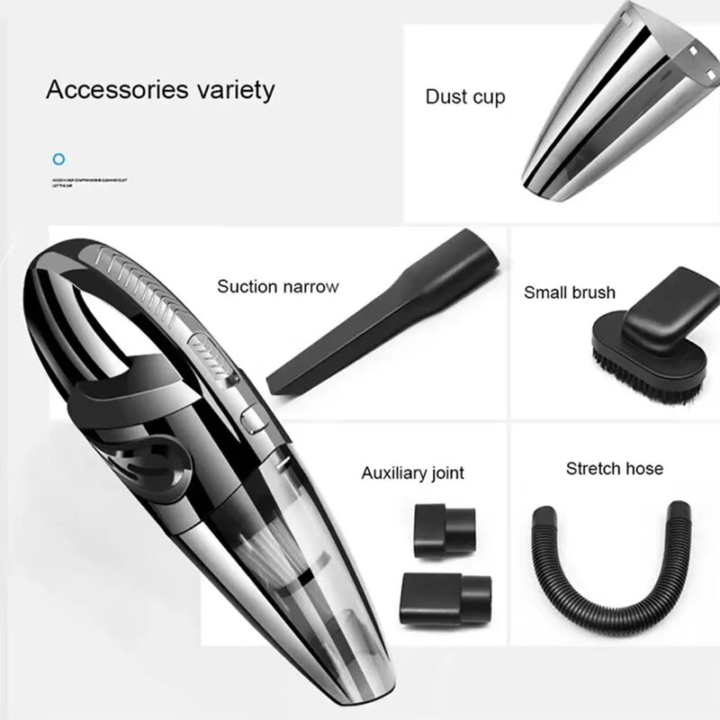 Tevorex Portable Handheld Vacuum 15Kpa Cordless Vacuum Cleaner Rechargeable Lightweight Wet Dry Vacuum for Home Pet Hair Car Cleaning
