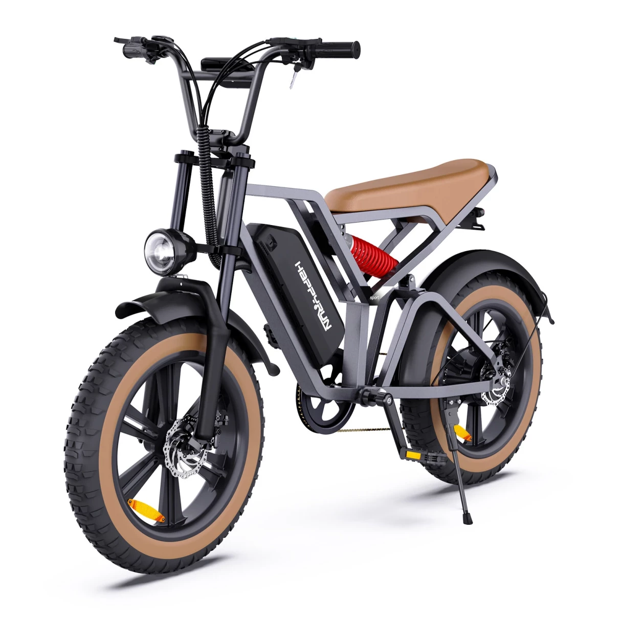 [EU DIRECT] Happyrun HR-G60 Electric Bike 48V 18AH Battery 750W Motor 20*4.0inch Tires 48-110KM Max Mileage120KG Max Load Electric Bicycle