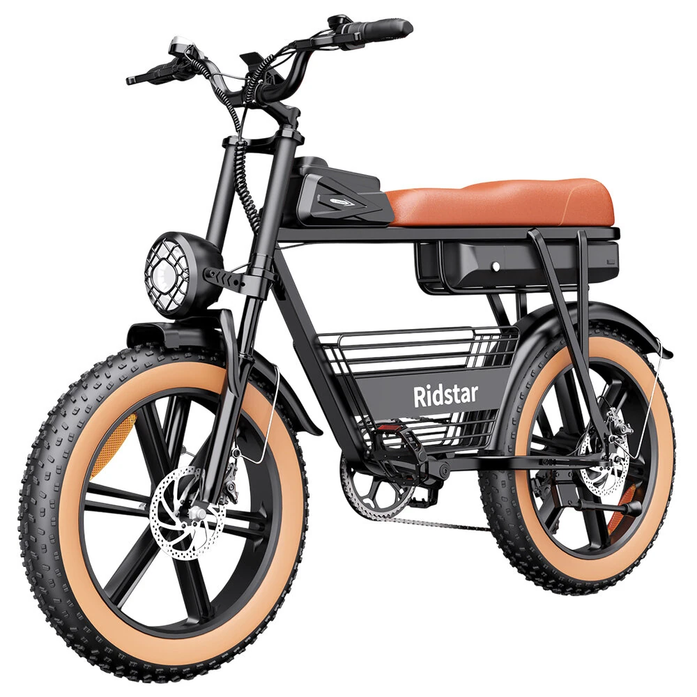 [EU Direct] Ridstar CR20 Electric Bike 48V 20AH Battery 1000W Motor 20inches Tires 50-70KM Max Mileage 150KG Max Load Electric Bicycle
