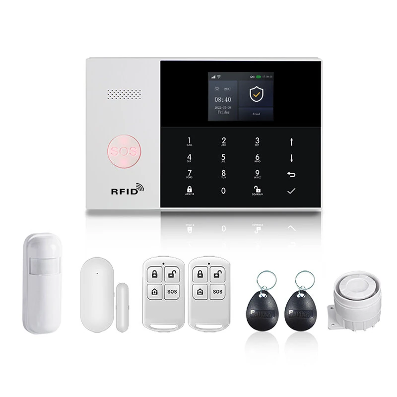 PGST PG-105 Tuya Smart GSM Wifi Alarm System for Home Wireless Security Alarm House Smart Life App Control Work with Alexa
