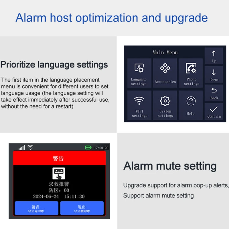 PGST PG-105 Tuya Smart GSM Wifi Alarm System for Home Wireless Security Alarm House Smart Life App Control Work with Alexa