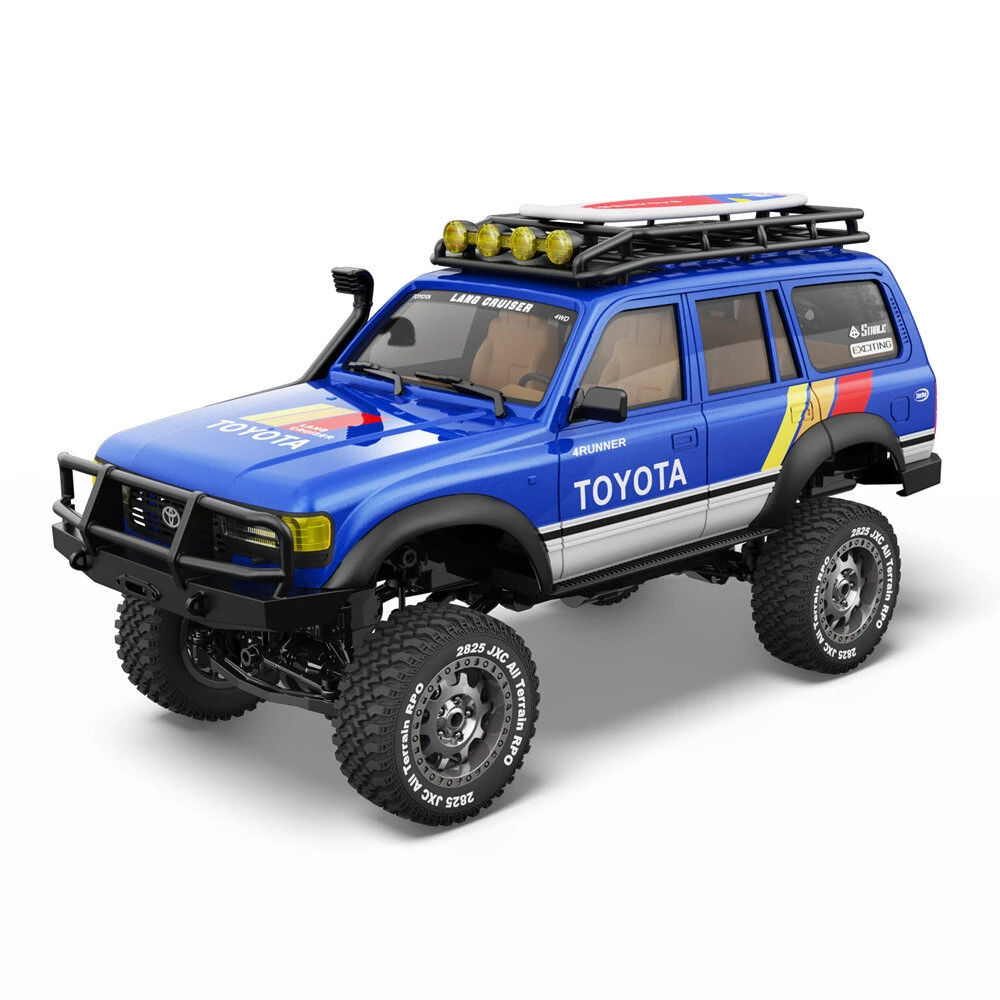 JXC C5826 RTR 1/12 2.4G 4WD RC Car for TOYOTA  Land Cruiser LC80 Rock Crawler Off-Road Climbing Truck Two Speed Full Proportional LED Light Vehicles Models Oil Filled Shocks Toys