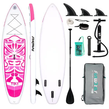 [EU Direct] FunWater Inflatable Ultra-Light Stand Up Surfboard for All Skill Levels Everything Included with Stand Up Paddle Board, Adj Paddle, Pump, ISUP Travel Backpack, Leash, Waterproof B