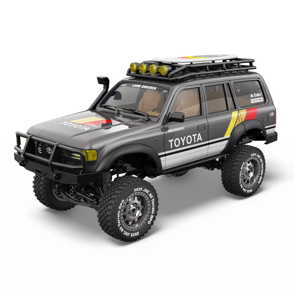JXC C5826 RTR 1/12 2.4G 4WD RC Car for TOYOTA  Land Cruiser LC80 Rock Crawler Off-Road Climbing Truck Two Speed Full Proportional LED Light Vehicles Models Oil Filled Shocks Toys