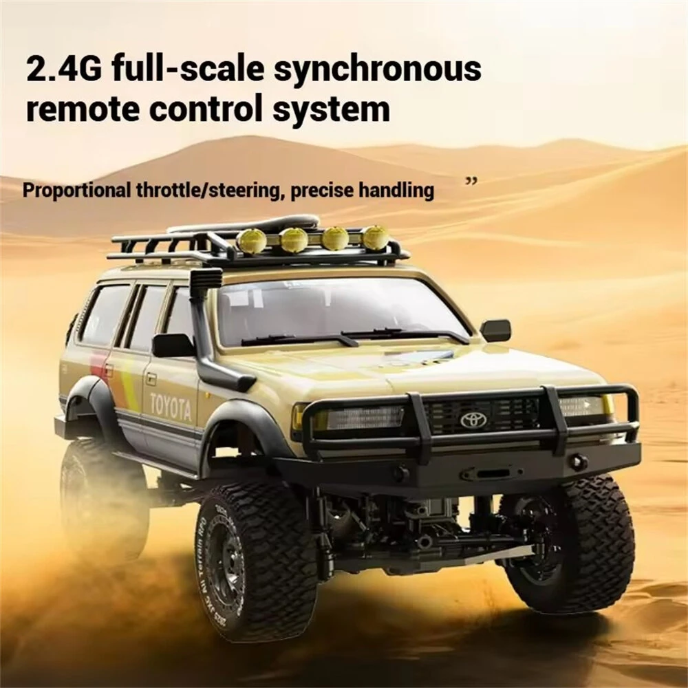 JXC C5826 RTR 1/12 2.4G 4WD RC Car for TOYOTA  Land Cruiser LC80 Rock Crawler Off-Road Climbing Truck Two Speed Full Proportional LED Light Vehicles Models Oil Filled Shocks Toys