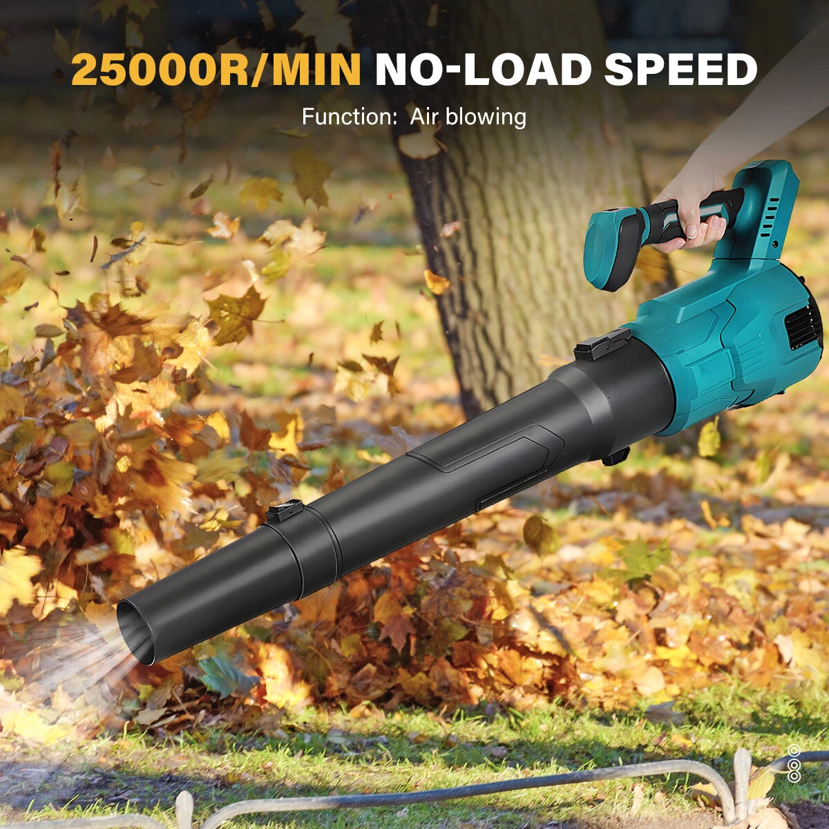 Drillpro Brushless Motor Electric Turbo Blower 3 Gears 25000rpm 60M/S Air Speed for 20V Battery Leaf Blower Garden Tools