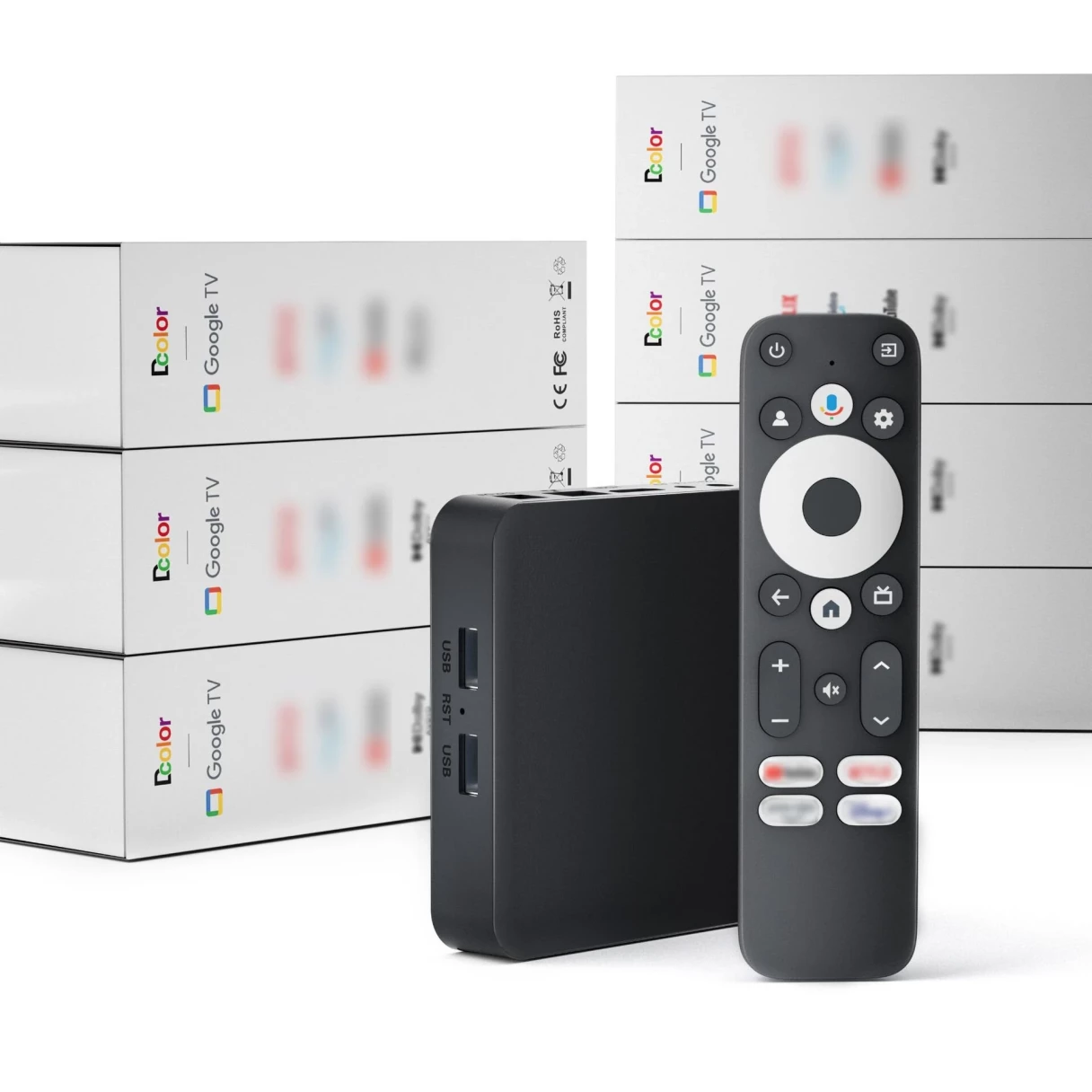 Dcolor GD2 2+32G 4K TV Box Google Certified Amlogic S905Y4 Android 12.0 5G Dual WiFi Set Top Box Support BT5.0 HDR10 Streaming Video Player Box