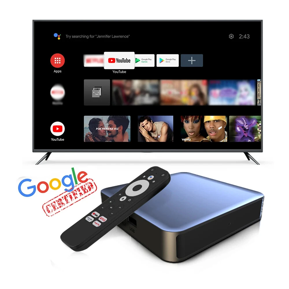 Dcolor GD2 2+32G 4K TV Box Google Certified Amlogic S905Y4 Android 12.0 5G Dual WiFi Set Top Box Support BT5.0 HDR10 Streaming Video Player Box