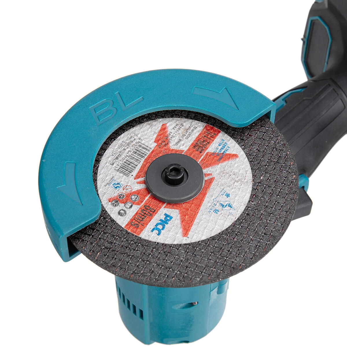 Drillpro 18V Brushed Angle Grinder 4 Inch Cutting Tool 300W Power 5500RPM High Speed Electric Grinder Cordless Compact Handheld Grinding Machine