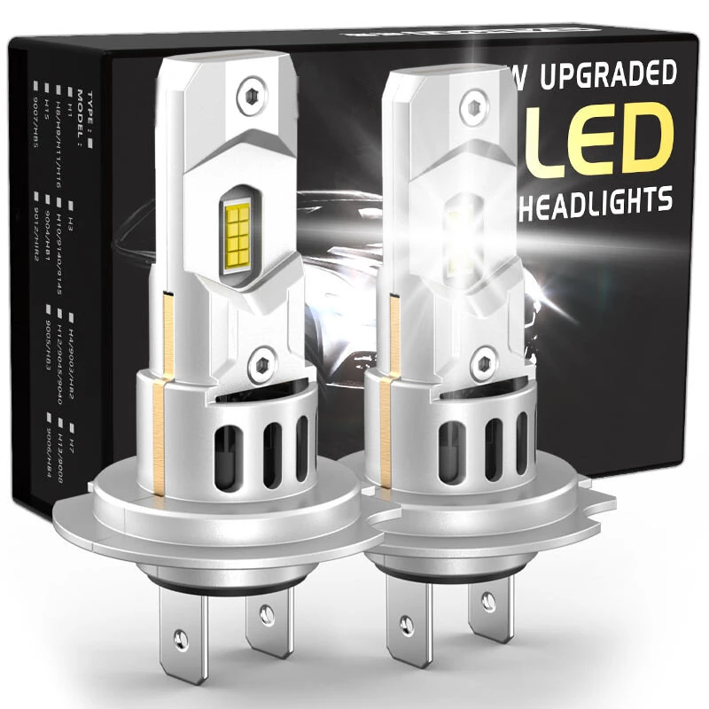 SEALIGHT 2PCS X3S H7 LED Car Headlight 6000LM Car Front Light Hi Low Beam 6500K LED Headlight Bulbs  Turbo Fan Cooling