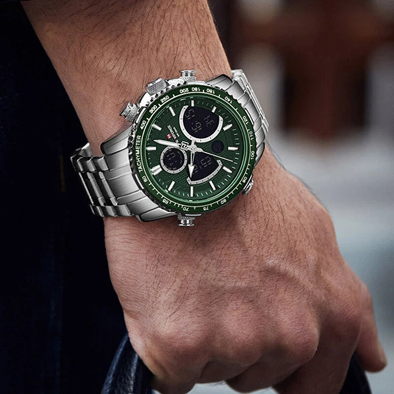 NAVIFORCE Multi-function Men Watch Night Light Waterproof Quartz Watch Timepiece Chronograph Date Sport Watch for Male