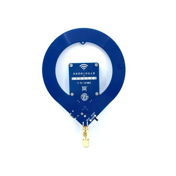 High Gain Active Loop Antenna Wide Frequency Range 9.9KHz-181MHz 20dB Gain Rechargeable Battery USB-C Hanging Mount SMA Connector