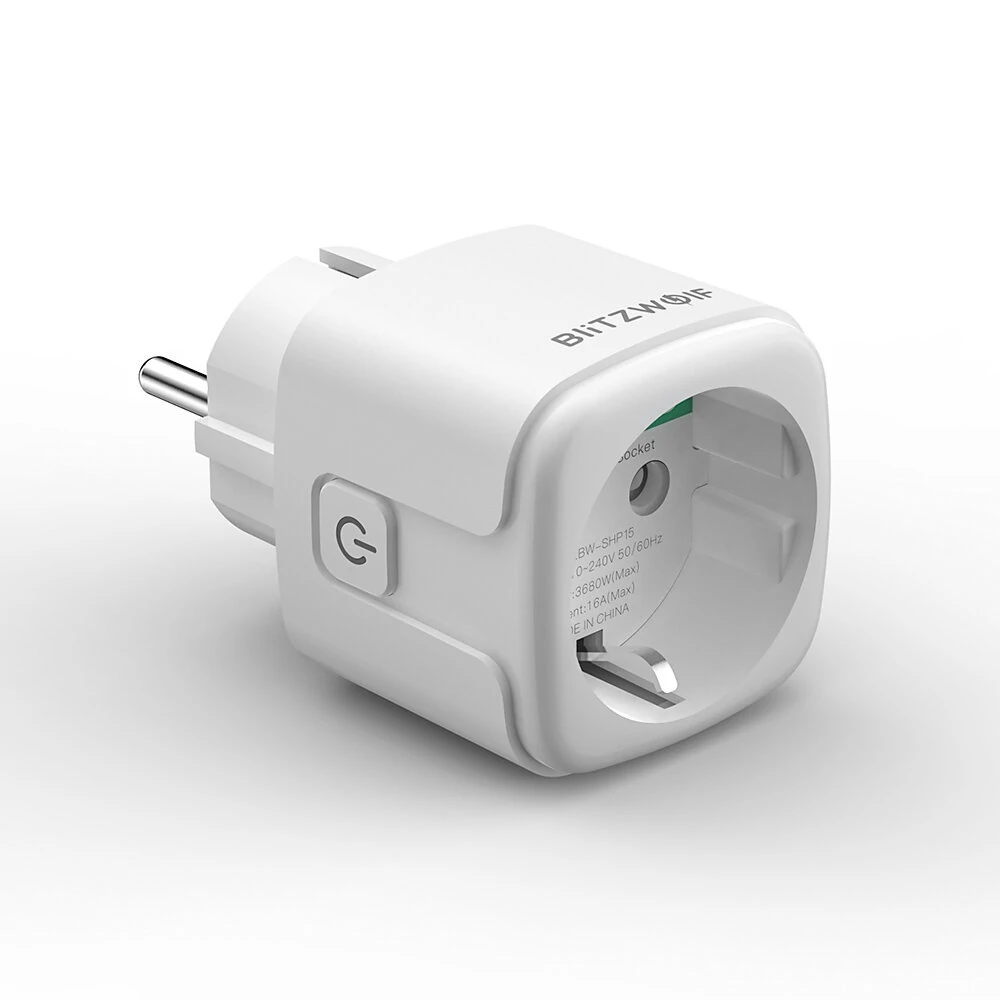 BlitzWolf® BW-SHP15 Zigbee 3.0 16A 3680W Smart Plug Wireless Power Socket Outlet EU Plug APP Remote Control / Voice Control / Multiple Timer Modes Compatible With Amazon Alexa / Google Assistant