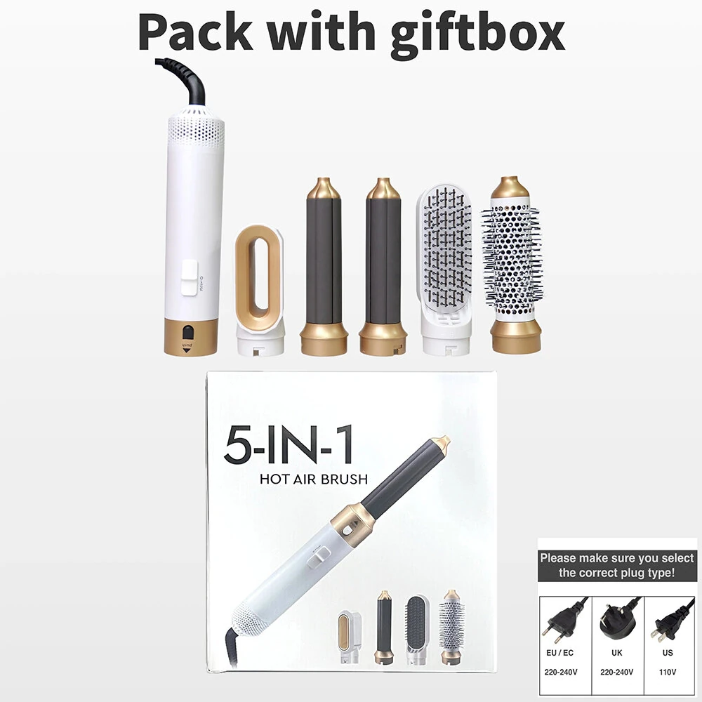 5 in 1 Multi-Function Styler With Detachable Curling Iron Hair Straightener Hair Brush Hair Dryer For Hair Multi Styling EU Plug