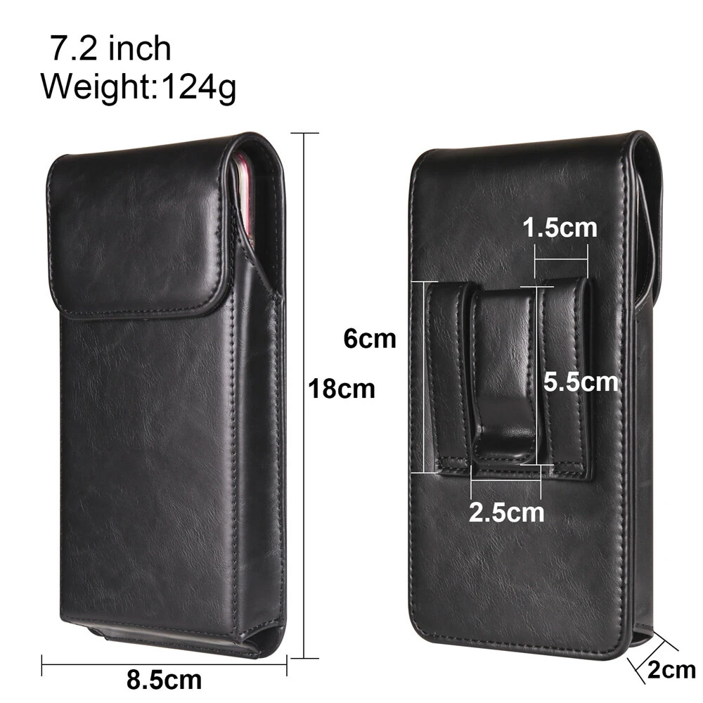 Business Casual Magnetic Universal Mobile Phone Waist Bag Leather Belt Clip Phone Holster Pouch Cover