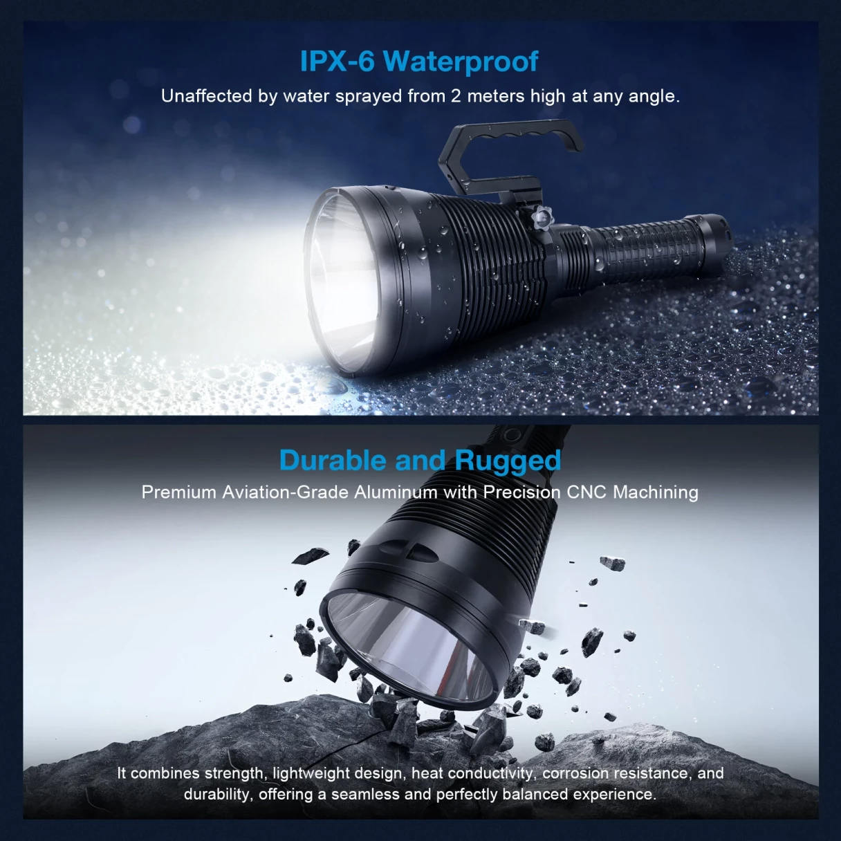 Astrolux® MF05 V2 SBT90.2 3098M Ultra Throw 7000LM Powerful Flashlight with 42000mAh 46120 Battery 2,400,000CD High Power Long Range Super Bright LED Torch Strong Handheld Searchlight