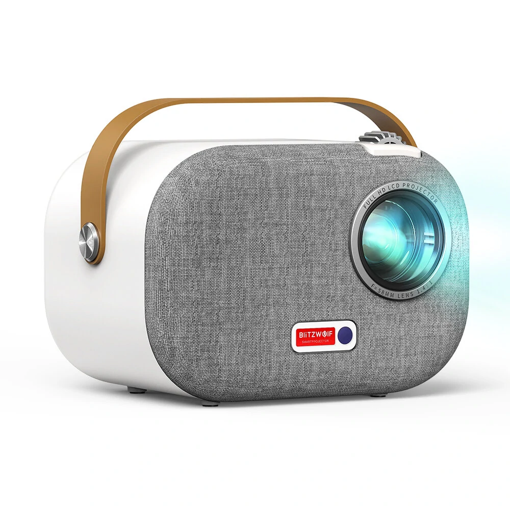 Blitzwolf®V2 1080P Android Projector Automatic Keystone Correction 5G-WIFI 9500 Lumens Android 9.0 Google Assistant Portable  Mini Home Theater Outdoor Movie