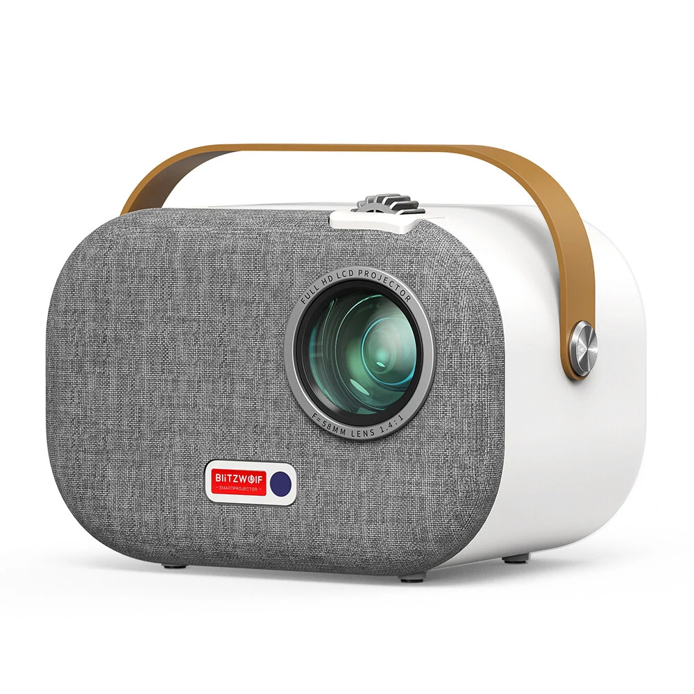 Blitzwolf®V2 1080P Android Projector Automatic Keystone Correction 5G-WIFI 9500 Lumens Android 9.0 Google Assistant Portable  Mini Home Theater Outdoor Movie