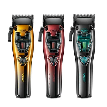 VGR V-668 Hair Clipper Kit 2500mAh Battery Vector Motor 8000~11000RPM Adjustable Taper Lever USB Rechargeable Ceramic DLC Blades for Men