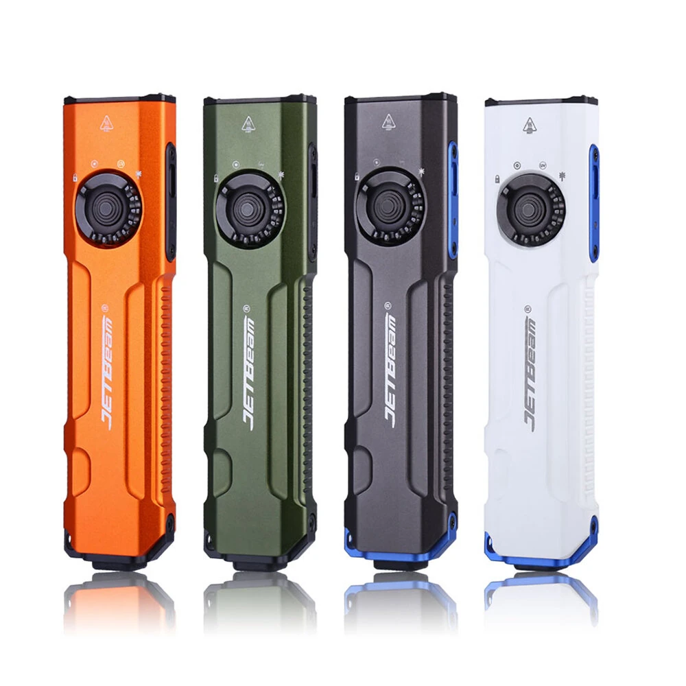 JETBeam E26 3-in-1 SST40 2000LM LED EDC Flashlight UV Detection Light & Green Laser with Battery for Daily Use Outdoor Camping Survival Tools