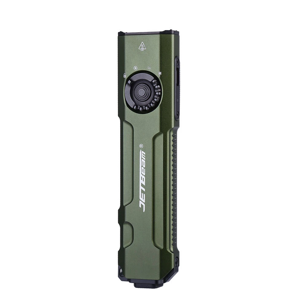 JETBeam E26 3-in-1 SST40 2000LM LED EDC Flashlight UV Detection Light & Green Laser with Battery for Daily Use Outdoor Camping Survival Tools
