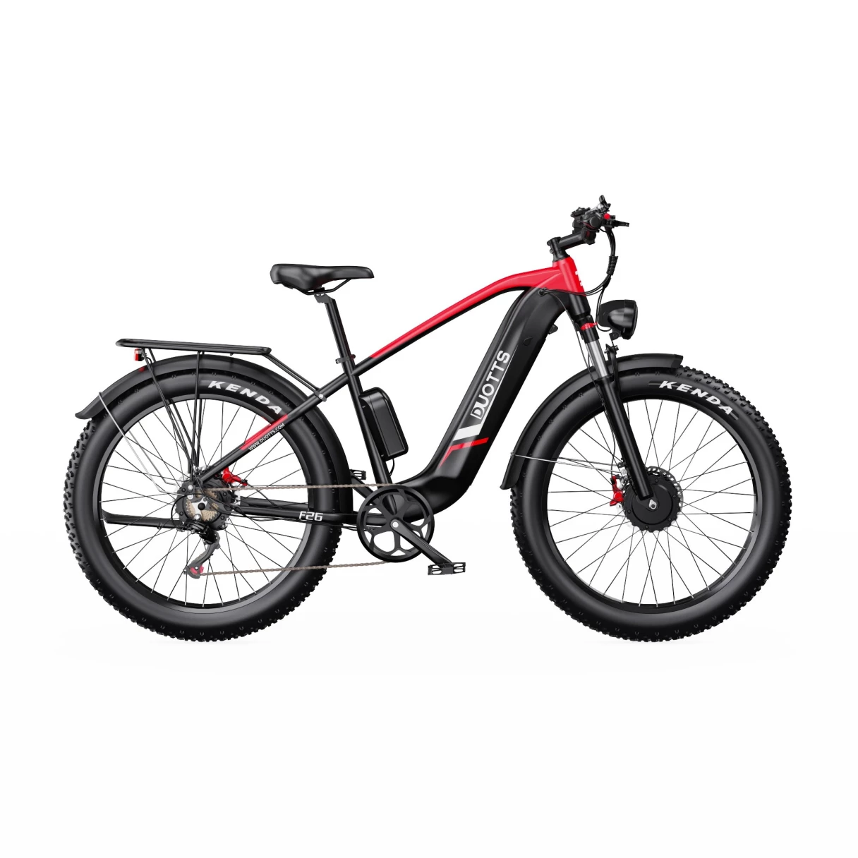 [EU DIRECT] DUOTTS F26 Electric Bike 48V 20AH SamsungBattery 750W*2 Dual Motors 26*4.0inch Fat Tires APP Support 50KM Max Mileage 150KG Max Load Electric Bicycle