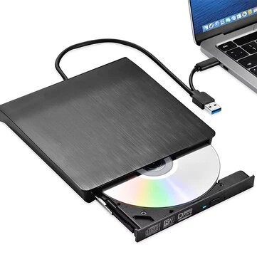 XD020 USB3.0+Type-C 2-in-1 Slim External DVD RW CD Writer Drive Burner Reader Player Optical Drives for Laptop PC DVD Burner DVD Portatil