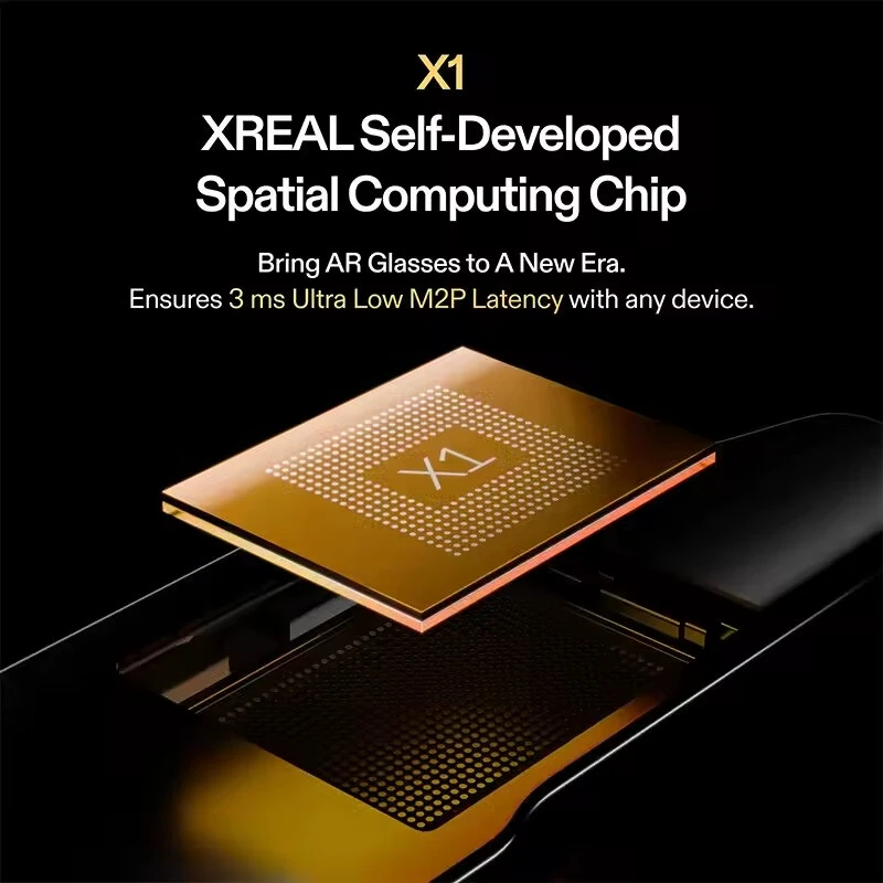 XREAL One AR Smart Glasses 477" HD Screen 3DoF Space Hovering 3D Real Glasses for iPhone Switch PS5 Game Private Cinema