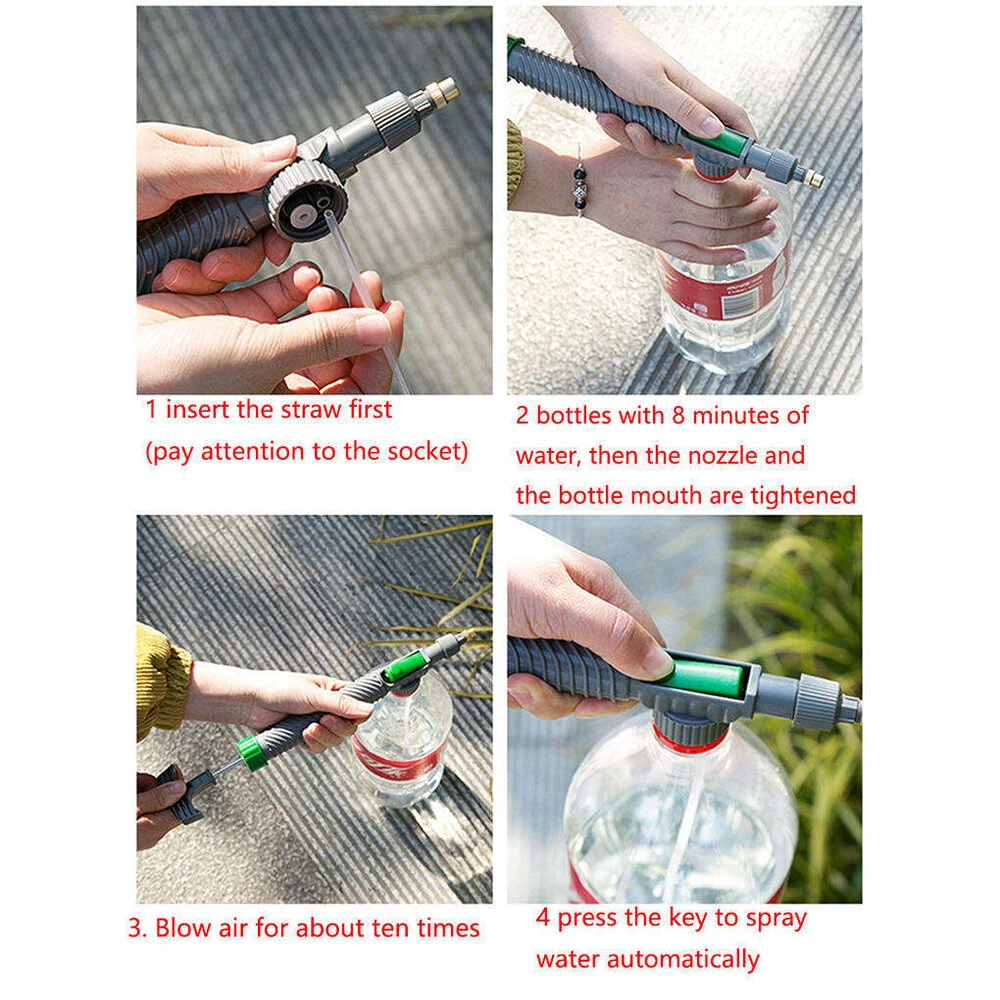High Pressure Air Pump Manual Sprayer Adjustable Drink Bottle Spray Head Nozzle Garden Watering Tool Sprayer Agriculture Tools