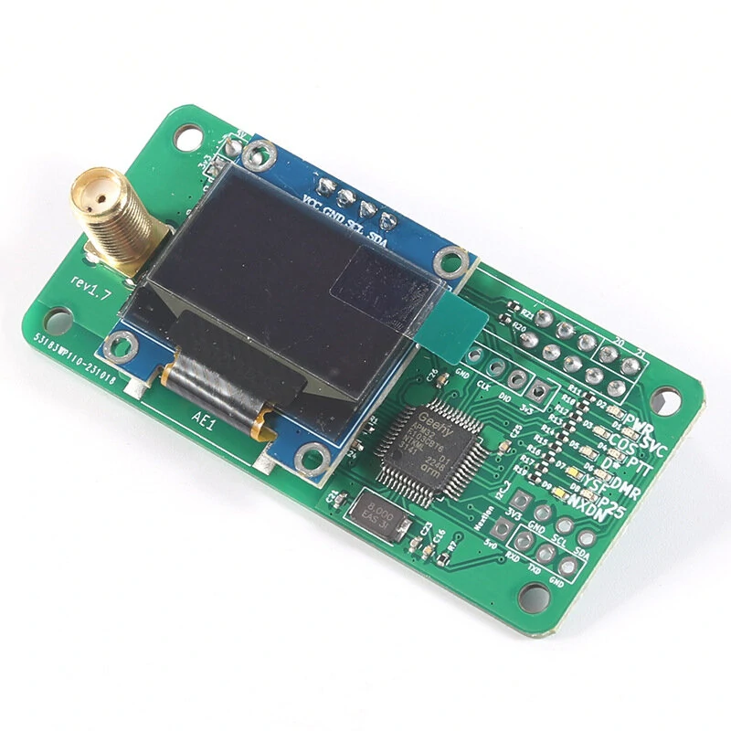 UHF&VHF Antenna + Aluminum Shell MMDVM Hotspot Support P25 DMR YSF for Raspberry pi