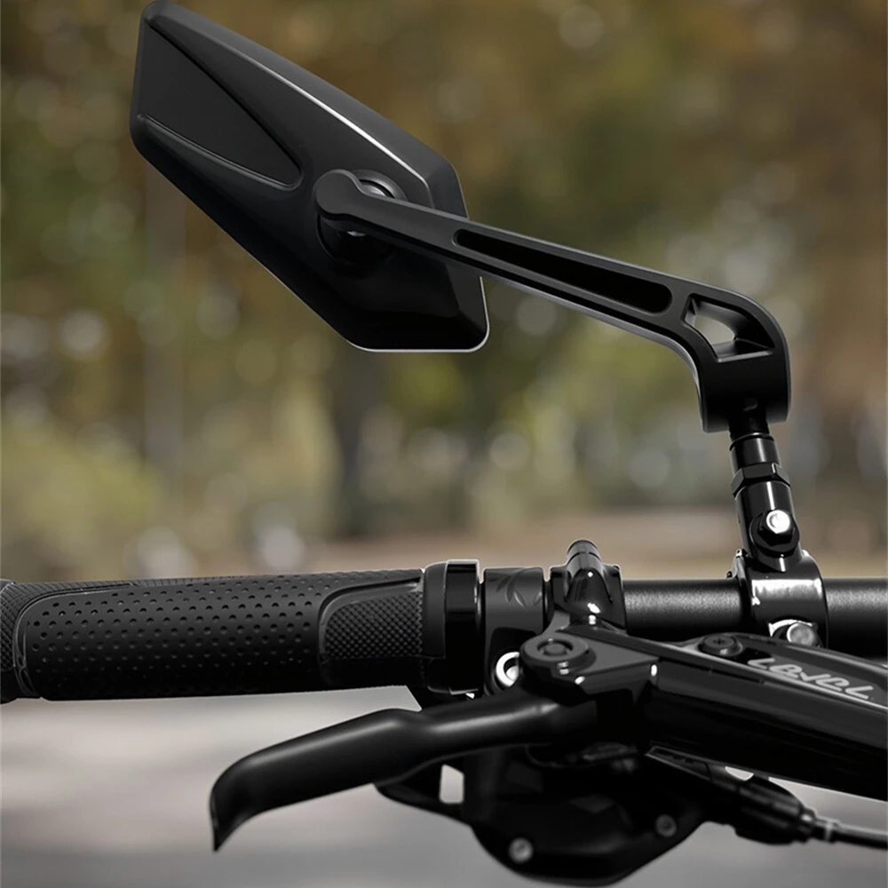 BENGGUO 1 Pair Bicycle Rearview Mirror 360° Rotation Anti-glare HD Wide Range Bike Handlebar Reflector Mirror for MTB Motorcycle E-bike