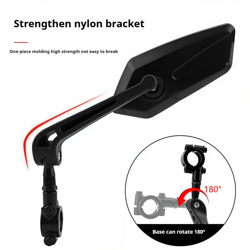 BENGGUO 1 Pair Bicycle Rearview Mirror 360° Rotation Anti-glare HD Wide Range Bike Handlebar Reflector Mirror for MTB Motorcycle E-bike