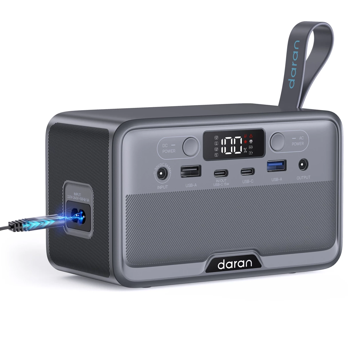 [EU Direct] DaranEner R100 100W Portable Power Station 89.6Wh LiFePO4 Battery Solar Power Bank, Portable Charger Small Electric Generator with AC Outlets & PD Fast Charging for Home Outdoor Camping Essentials Emergency
