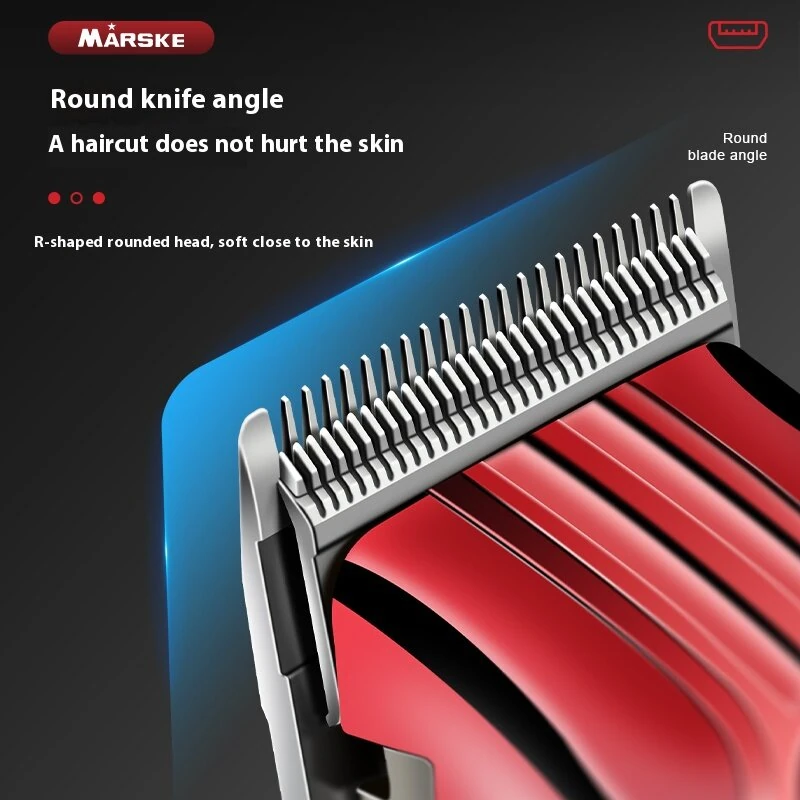 MARSKE 2 In 1 Electric Hair Clipper Set for Men Cordless Rechargeable Trimmer Kit with LCD Display 6500 RPM