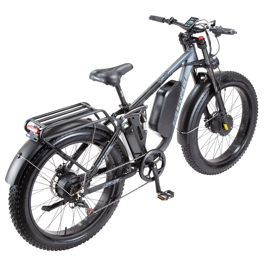 [EU DIRECT] ORZEL Ebike K17 48V 25AH 1000W*2 Dual  Motor 26 Inch Tire Electric Bicycle 90-120KM Mileage Range Max Load 150KG ORZEL Ebike K17