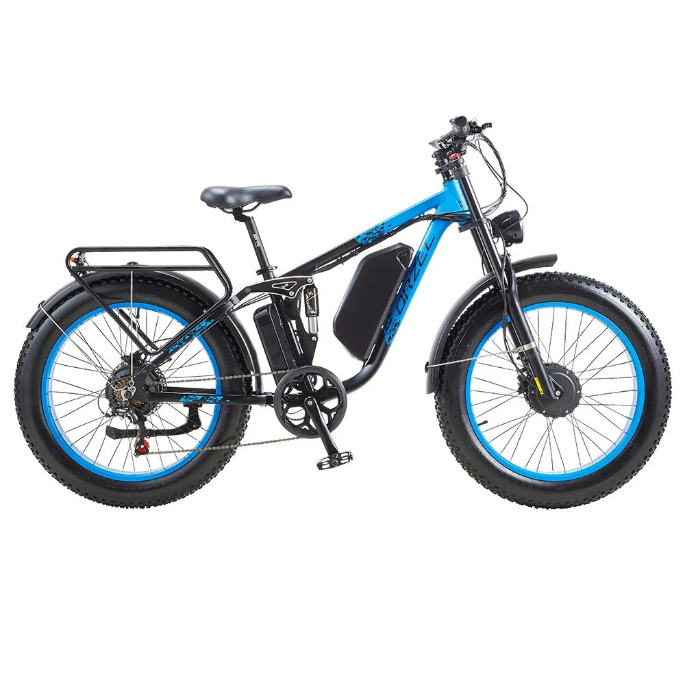 [EU DIRECT] ORZEL Ebike K17 48V 25AH 1000W*2 Dual  Motor 26 Inch Tire Electric Bicycle 90-120KM Mileage Range Max Load 150KG ORZEL Ebike K17