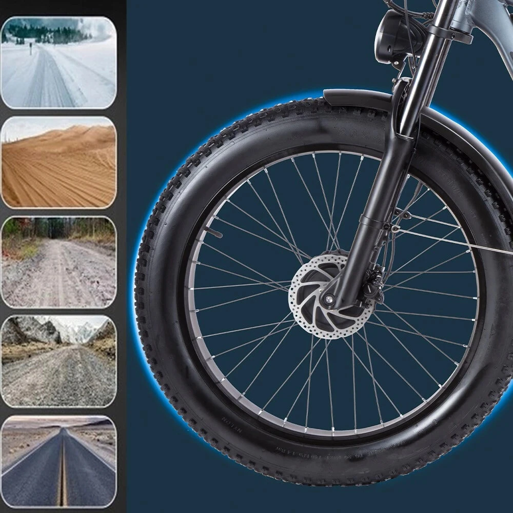[EU DIRECT] ORZEL Ebike K17 48V 25AH 1000W*2 Dual  Motor 26 Inch Tire Electric Bicycle 90-120KM Mileage Range Max Load 150KG ORZEL Ebike K17