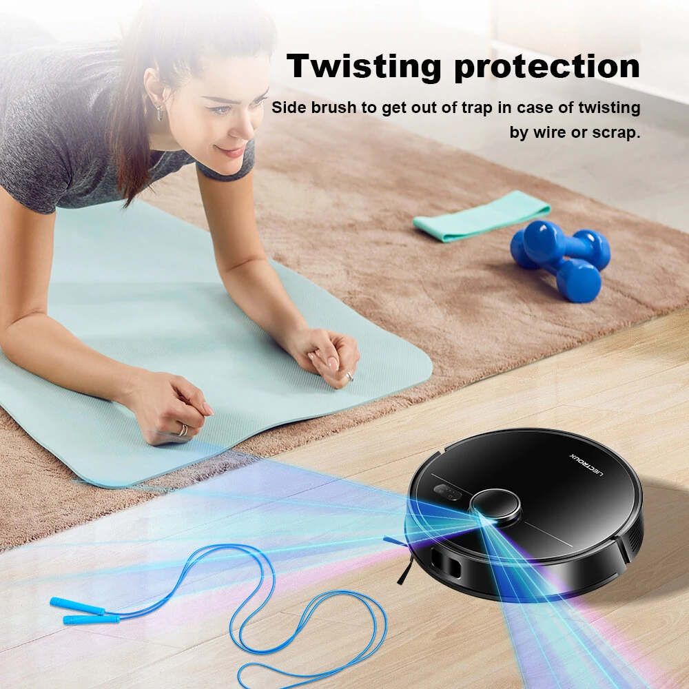 [EU Direct]Liectroux M70 Pro Lidar Vacuum Cleaner and Mop Combo,Self-emptying Dustbin, 6500Pa Strong Suction, 3200mAh Battery, Up To 175mins Runtime, 3L Dustbag,Multi-floor Map