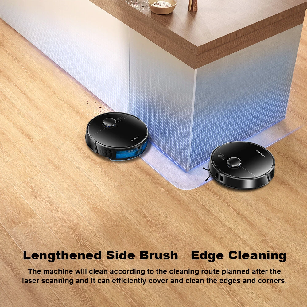 [EU Direct]Liectroux M70 Pro Lidar Vacuum Cleaner and Mop Combo,Self-emptying Dustbin, 6500Pa Strong Suction, 3200mAh Battery, Up To 175mins Runtime, 3L Dustbag,Multi-floor Map