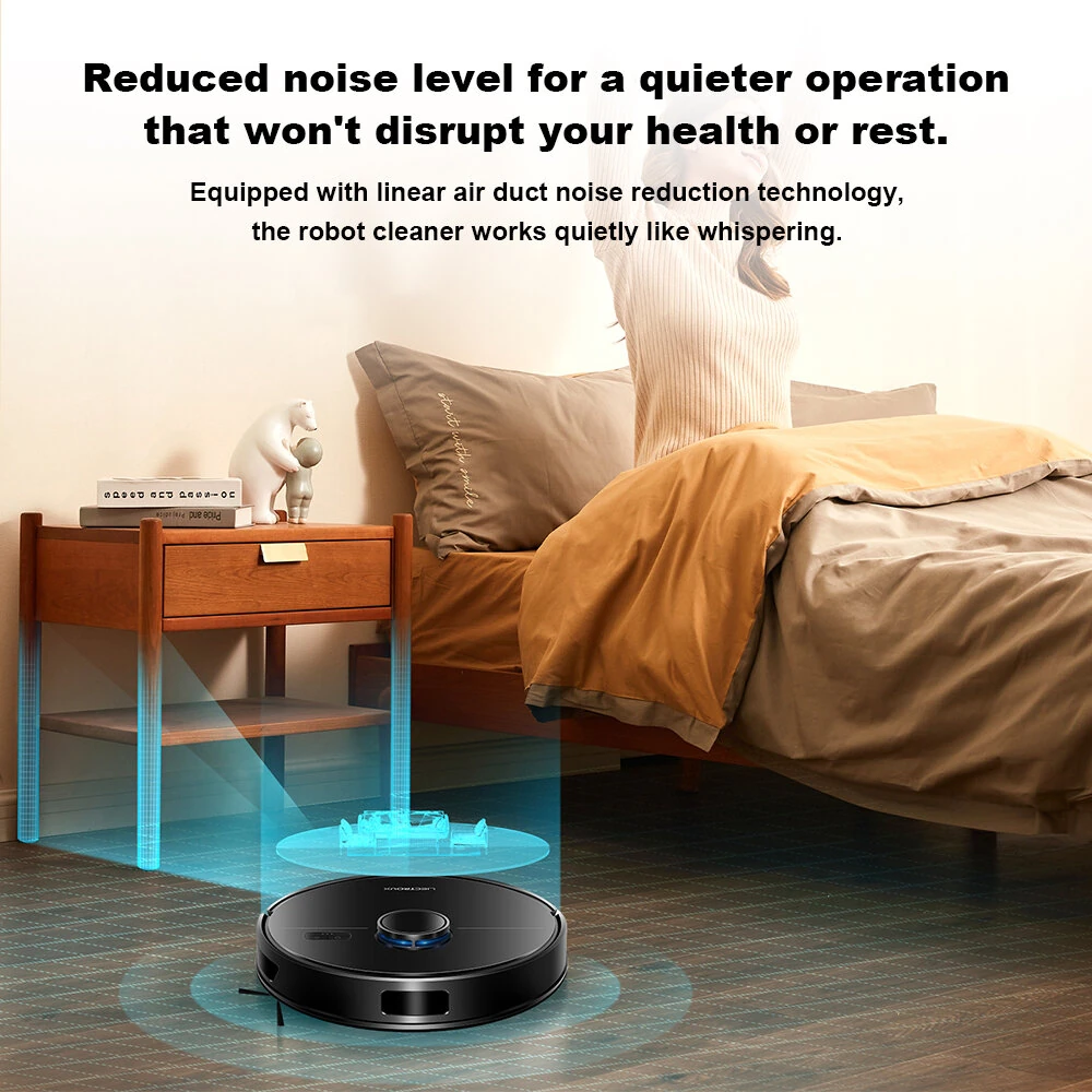 [EU Direct]Liectroux M70 Pro Lidar Vacuum Cleaner and Mop Combo,Self-emptying Dustbin, 6500Pa Strong Suction, 3200mAh Battery, Up To 175mins Runtime, 3L Dustbag,Multi-floor Map