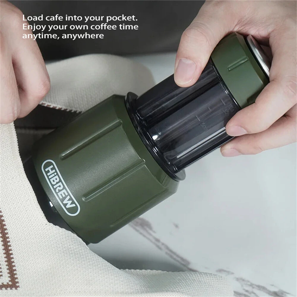 [EU Direct] HiBREW H4D Portable Manual Espresso Maker 2-in-1 NS Capsules & Ground Coffee 8~15 Bar Waterproof Campact Hand Press Brewer