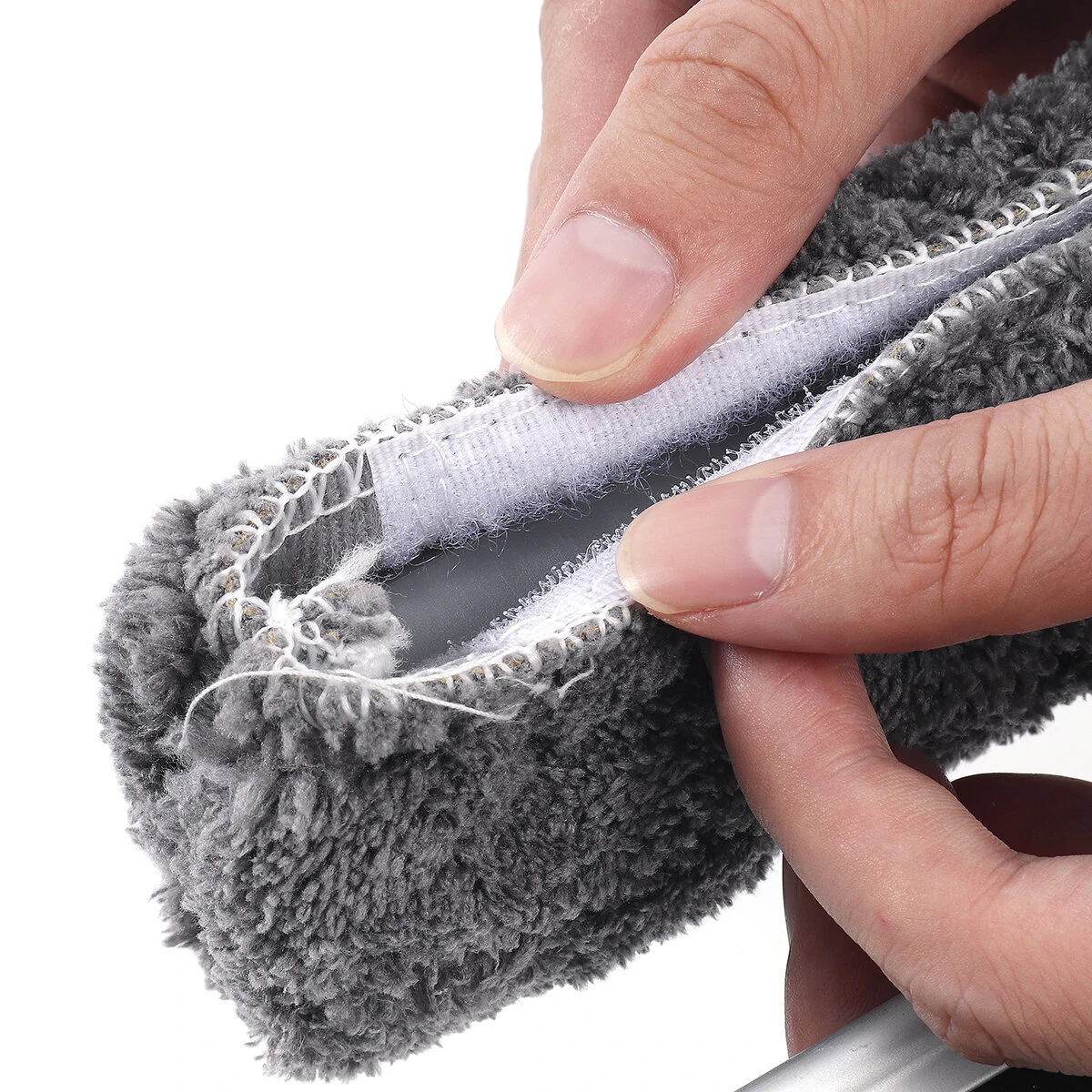 Window Cleaner Baban 61'' Aluminum Microfiber Cleaner Extension Pole Window Cleaning Washing Tool for Car Auto Indoor OutdoorLong Handle Car Cleaning Glass