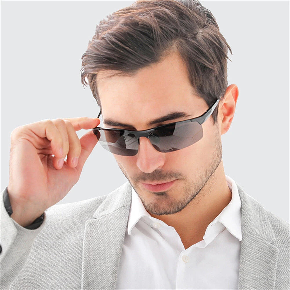 Classic Men Polarized Sunglasses Lightweight UV400 Protection Anti-Glare Sun Eyewear Glasses for Outdoor Climbing Fishing Travel