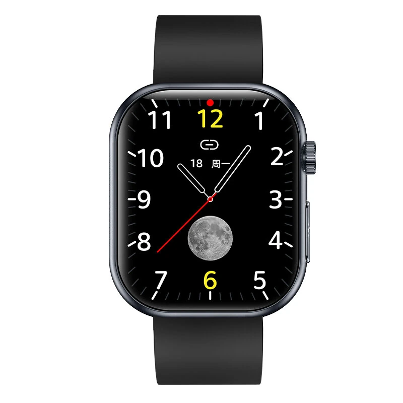 ET587 1.96inch AMOLED Display ECG Function Micro-physical Examination SOS Emergency bluetooth Call Heart Rate Blood Pressure Blood Oxygen Monitor Sleep Body Temperature Measurement Women's Health Multi-sport Modes IP68 Waterproof Smart Watch