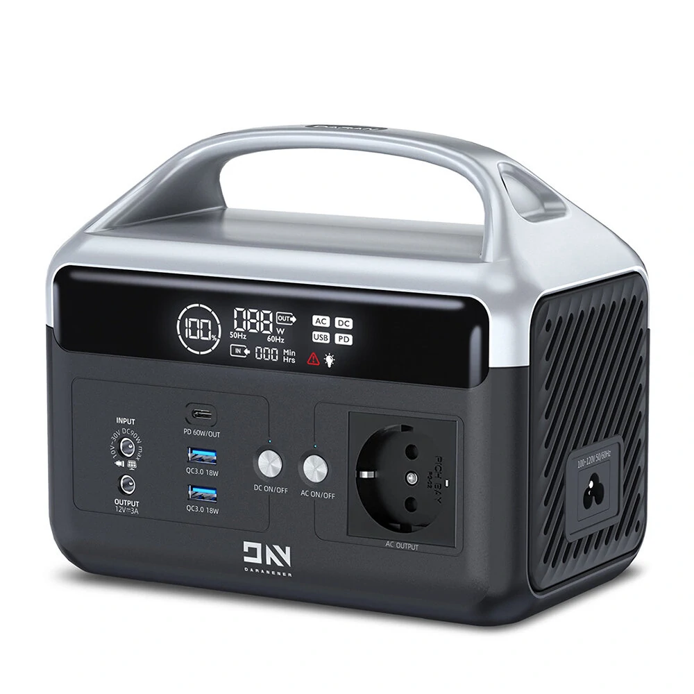 [EU Direct] DaranEner NEOZ 300W Portable Power Station, 179.2Wh/56000mAh LiFePO4 Battery, Fast Charging with 3 Input/6 Output Ports Solar Input, Emergency UPS Power Station for Home Use, Power Outage EU Plug