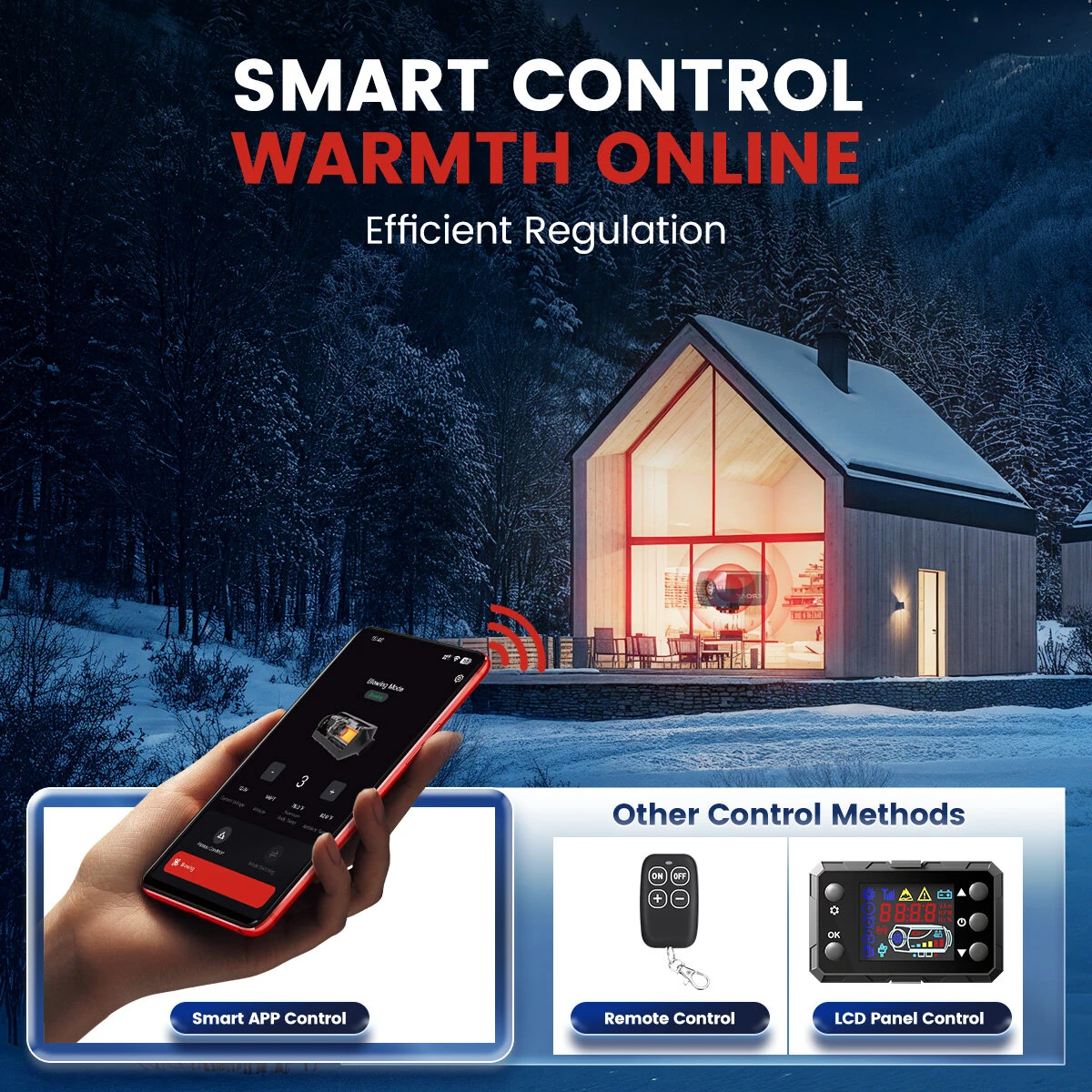 KROAK F0 2KW Car Parking Heater Separated bluetooth App Remote Control