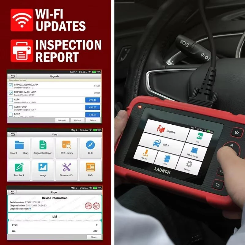 [EU Direct] LAUNCH CRP123X V2.0 Car OBD2 Diagnostic Tools Scanner Oil/SAS Reset Engine ABS Airbag SRS AT Code Reader Automotive Tools Free Update-2024 Global Version